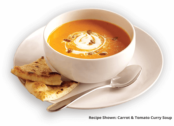 Recipe Shown: Carrot & Tomato Curry SoupRecipe Shown: Carrot & Tomato Curry Soup